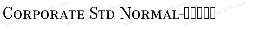 Corporate Std Normal字体转换